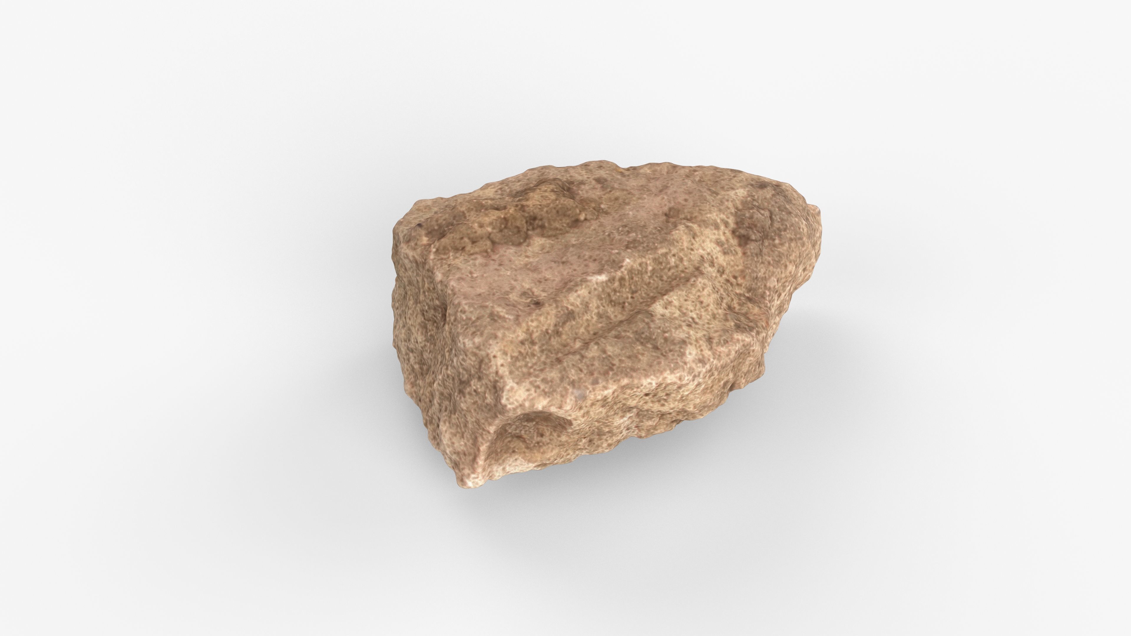 Photorealistic 3D scan of rock stone Low-poly 3D model_8