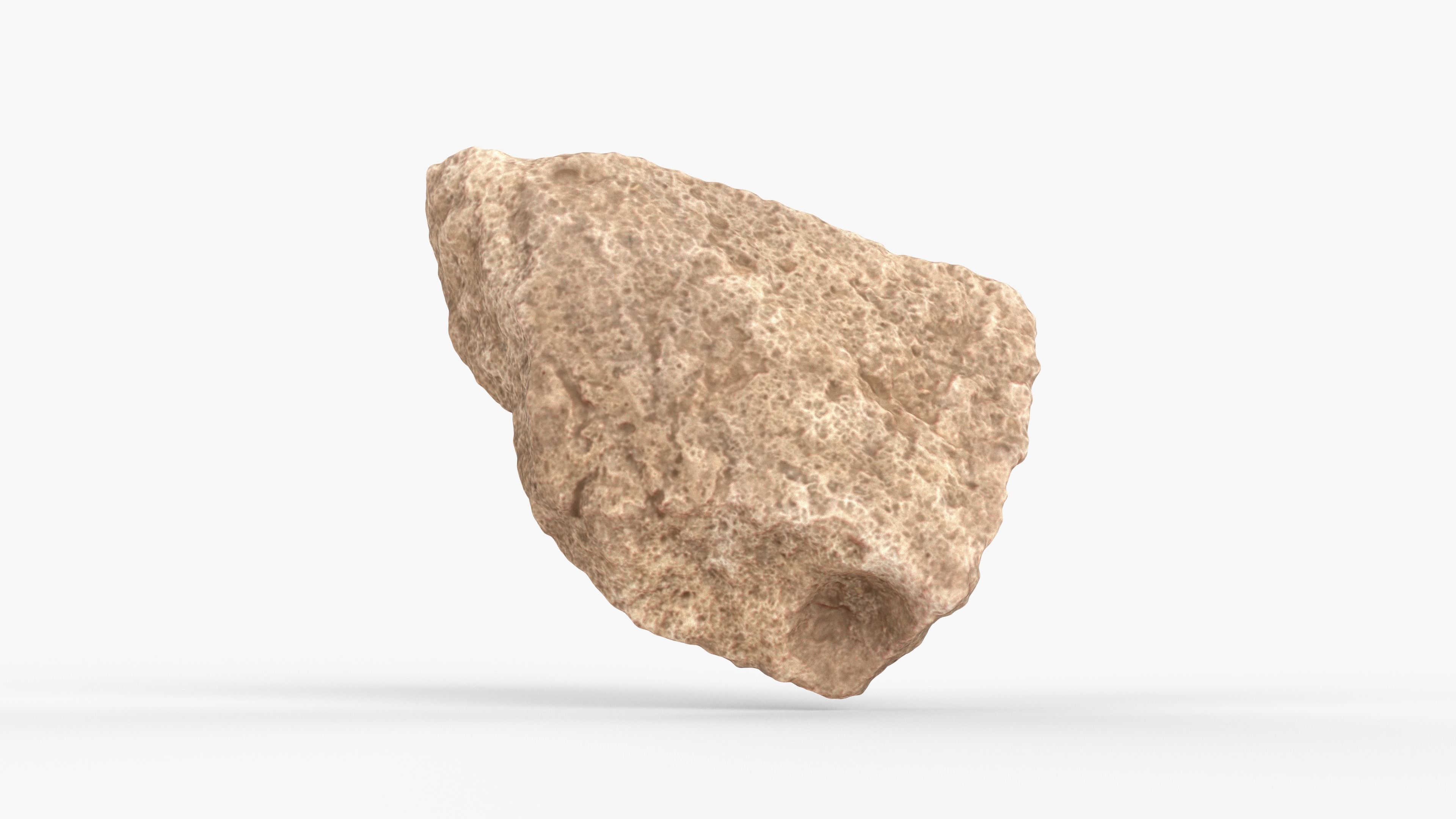 Photorealistic 3D scan of rock stone Low-poly 3D model_2
