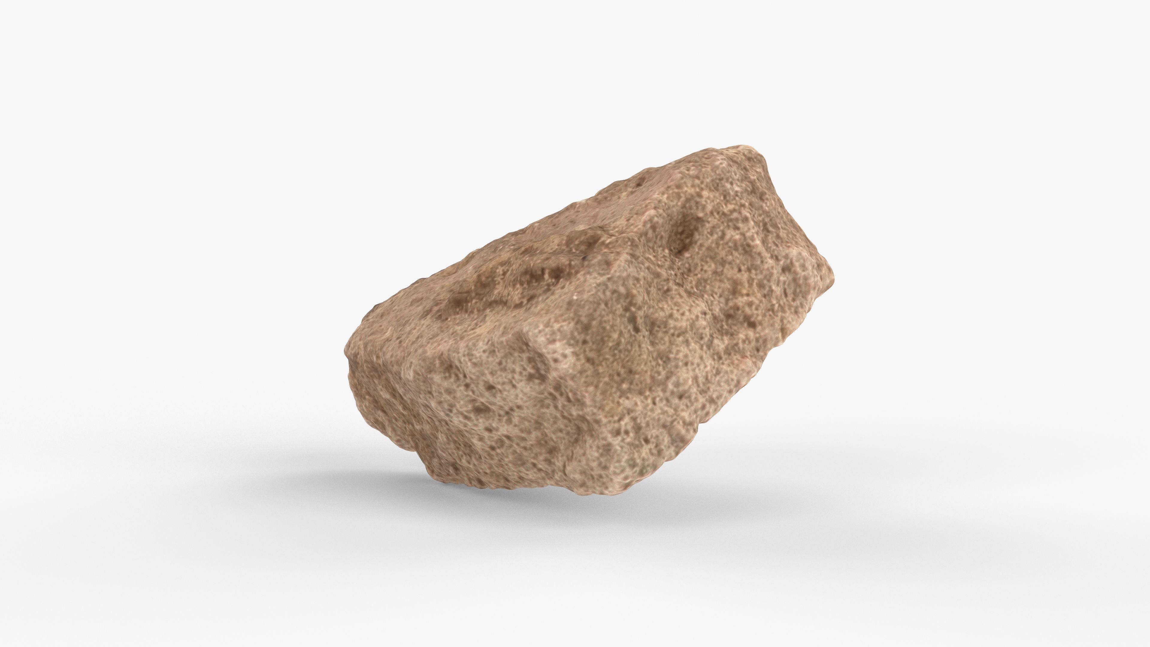Photorealistic 3D scan of rock stone Low-poly 3D model_1