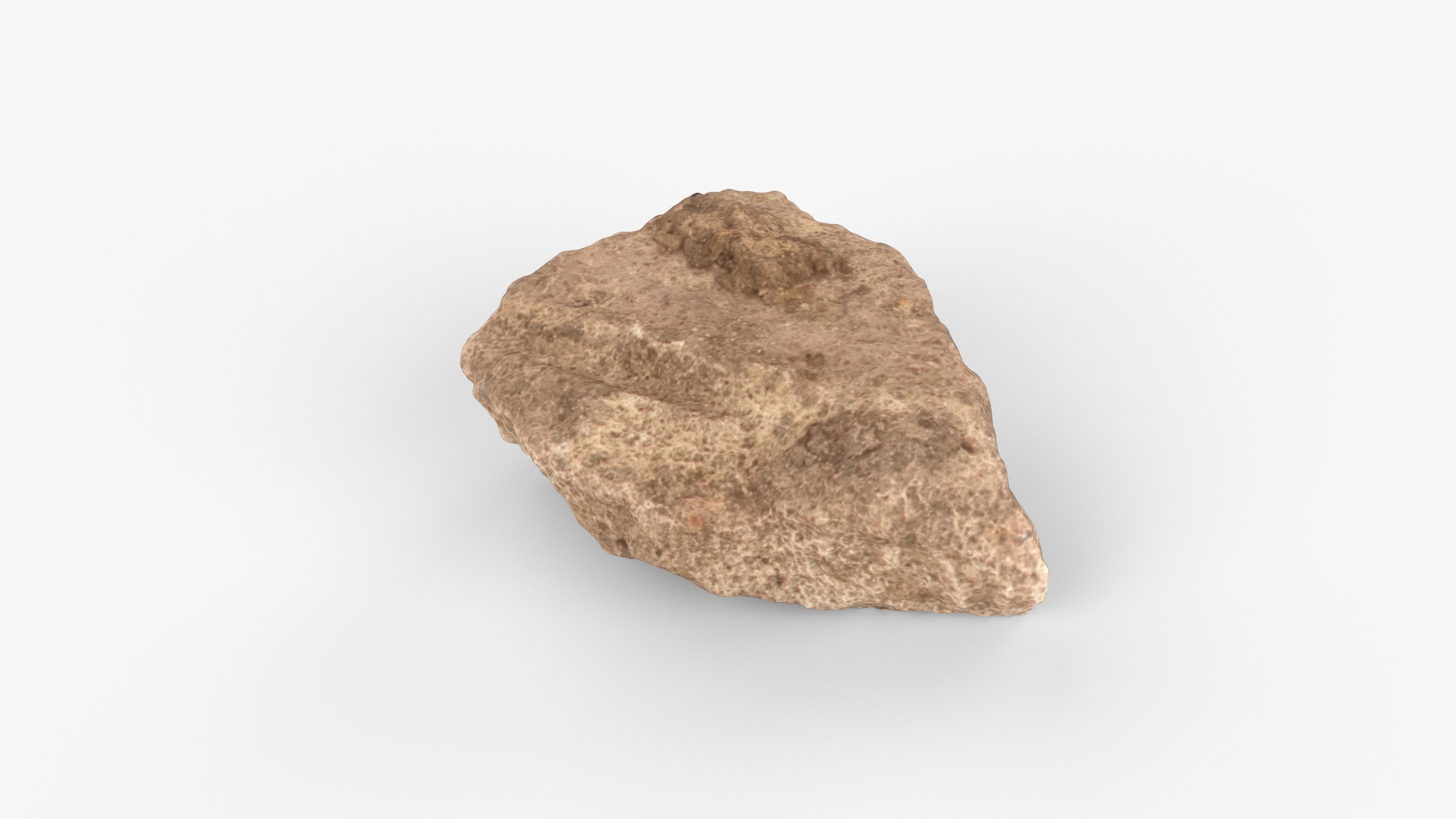 Photorealistic 3D scan of rock stone Low-poly 3D model_6