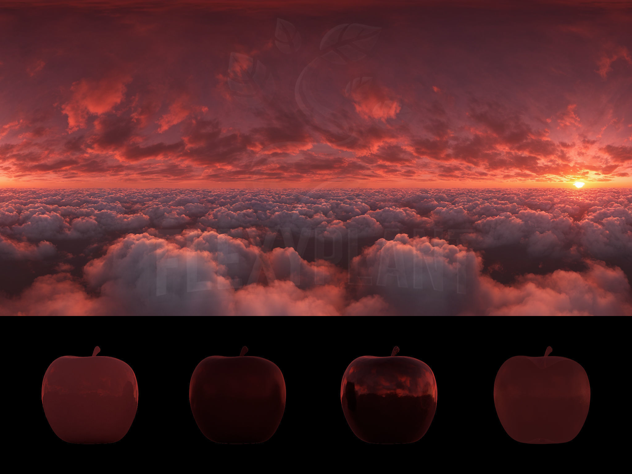 Realistic HDRI 18pcs 12k Sky Cloud Low-poly 3D model_13
