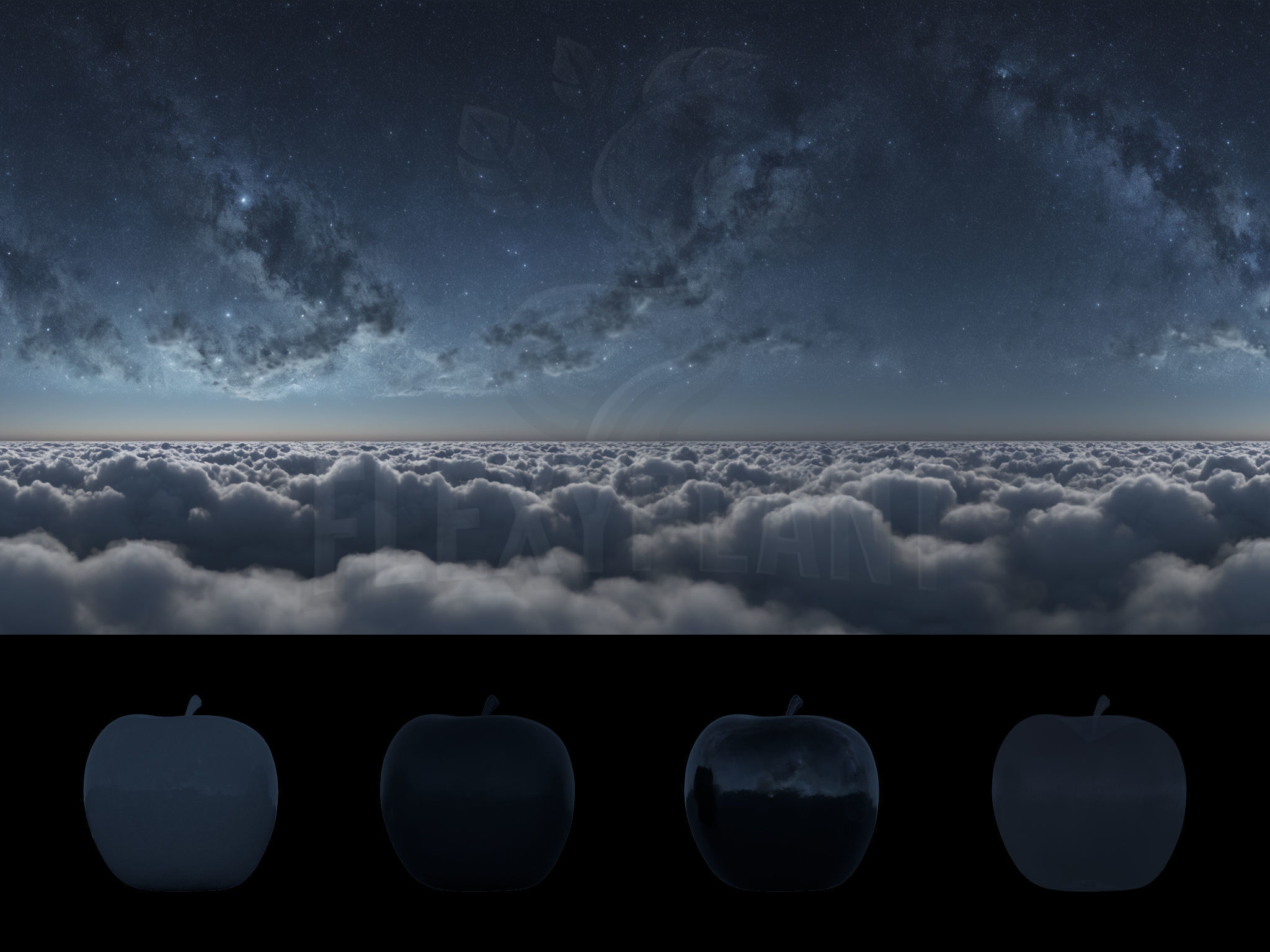 Realistic HDRI 18pcs 12k Sky Cloud Low-poly 3D model_18