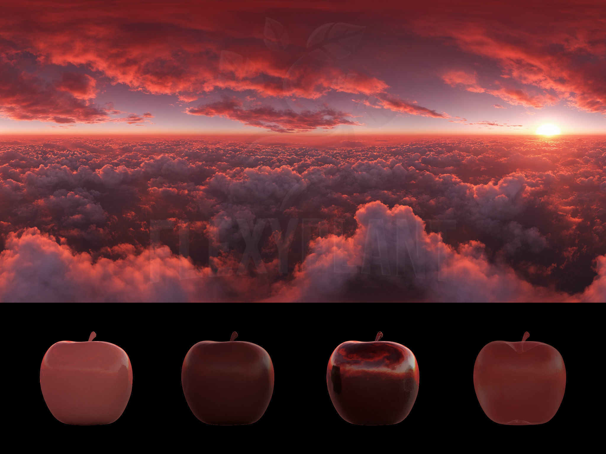 Realistic HDRI 18pcs 12k Sky Cloud Low-poly 3D model_14