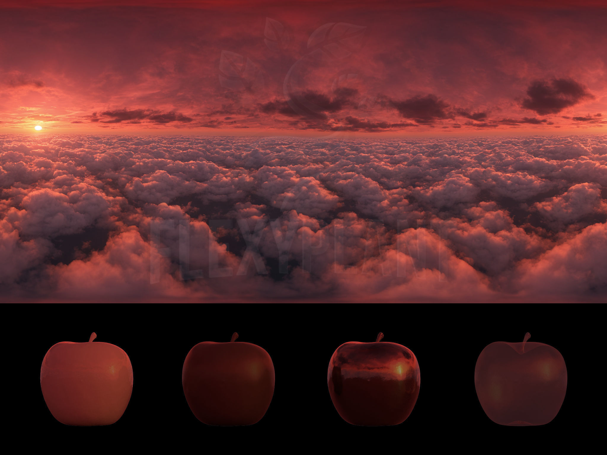 Realistic HDRI 18pcs 12k Sky Cloud Low-poly 3D model_11