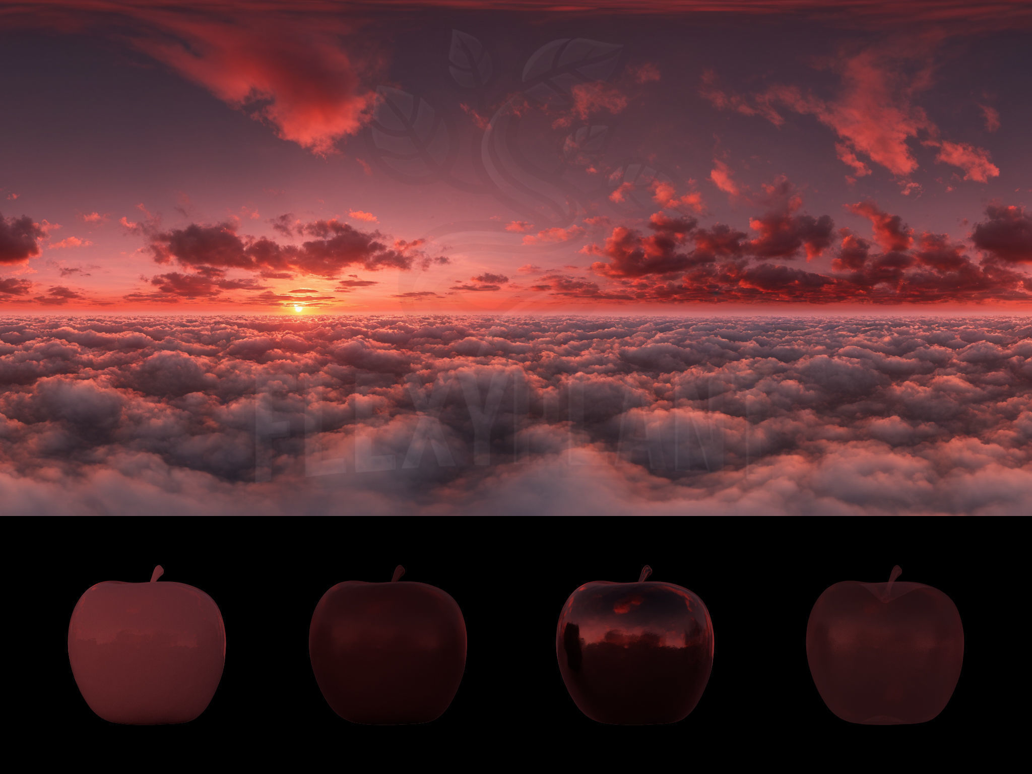 Realistic HDRI 18pcs 12k Sky Cloud Low-poly 3D model_10