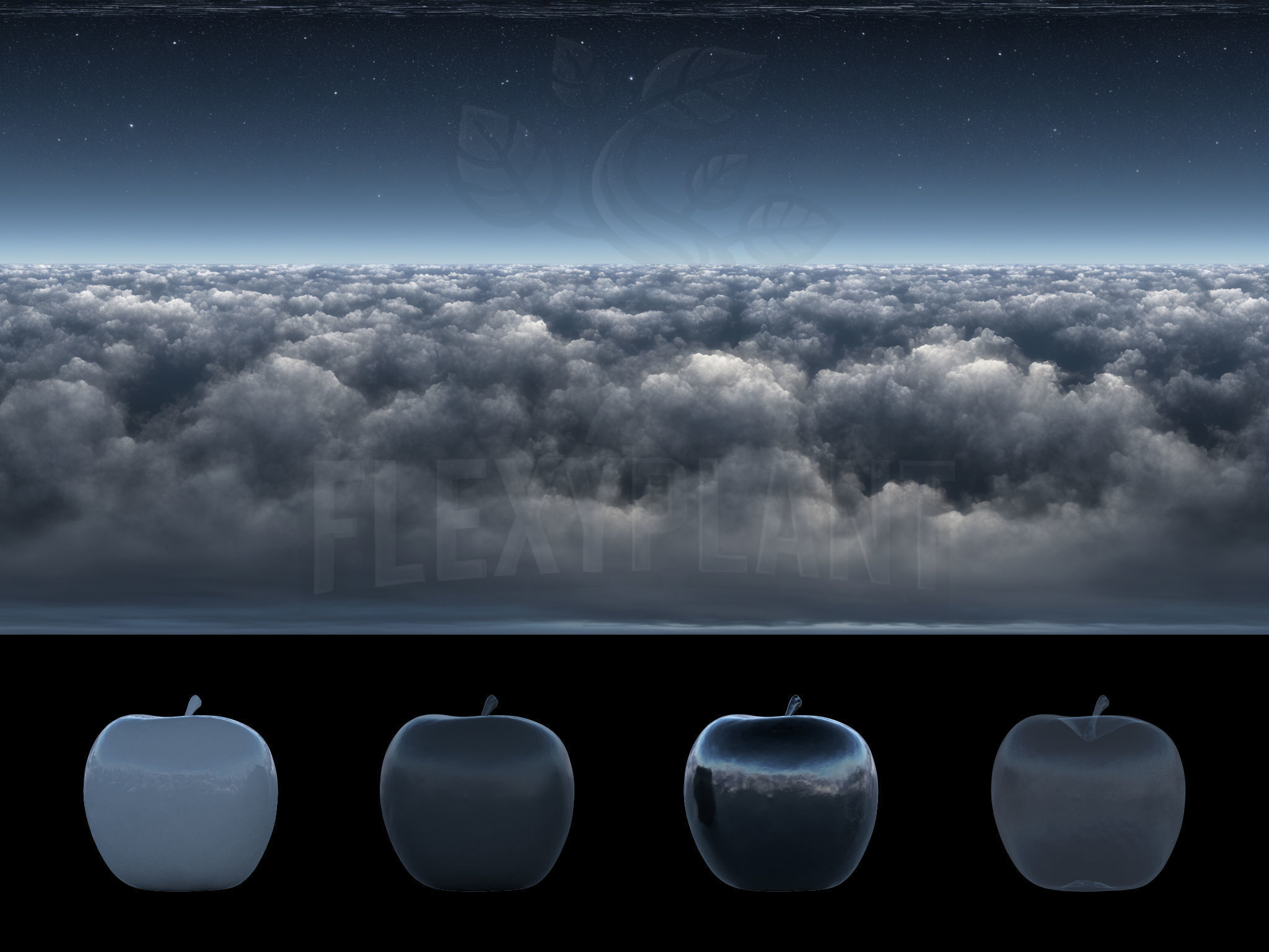 Realistic HDRI 18pcs 12k Sky Cloud Low-poly 3D model_16