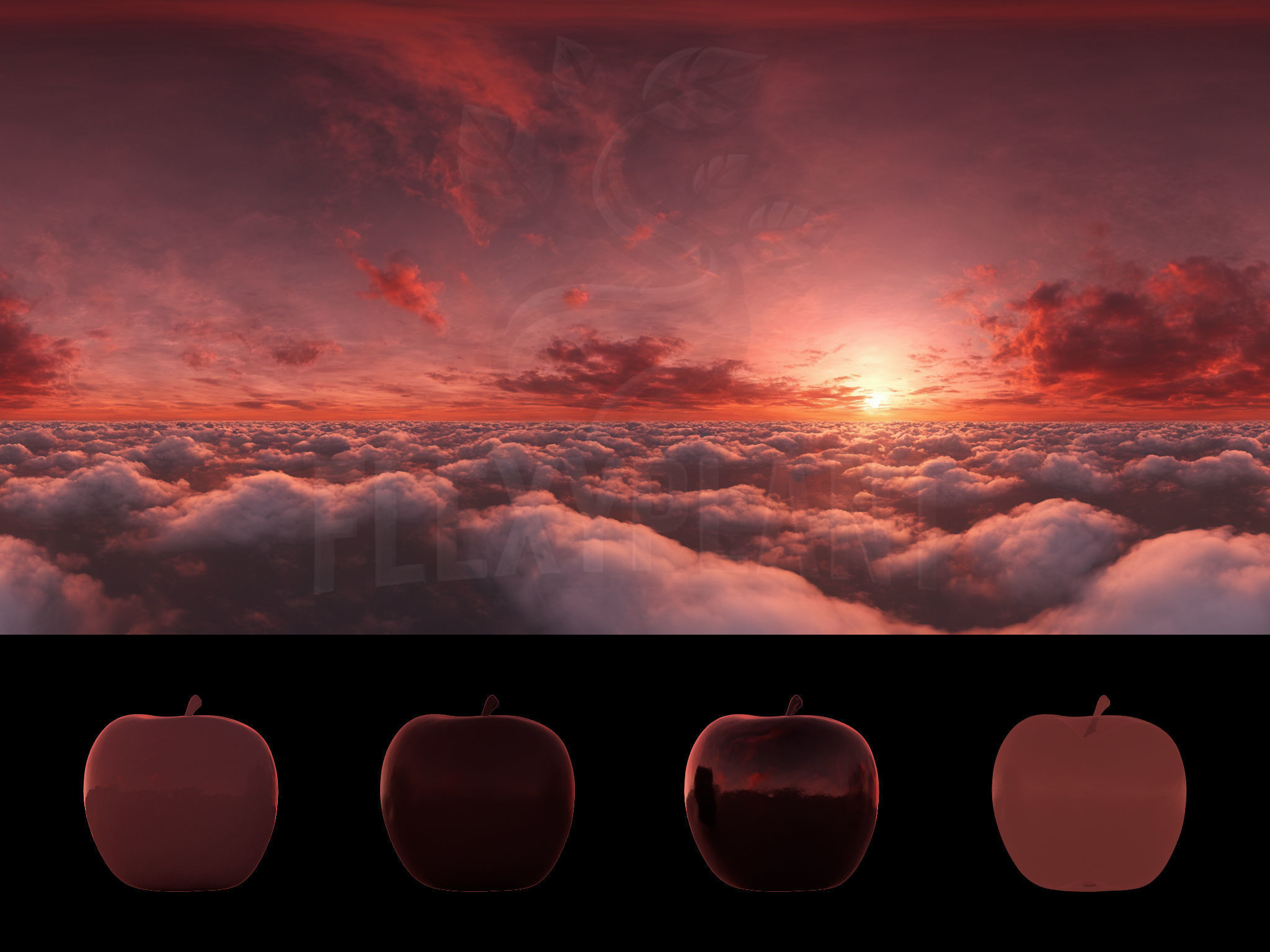 Realistic HDRI 18pcs 12k Sky Cloud Low-poly 3D model_12