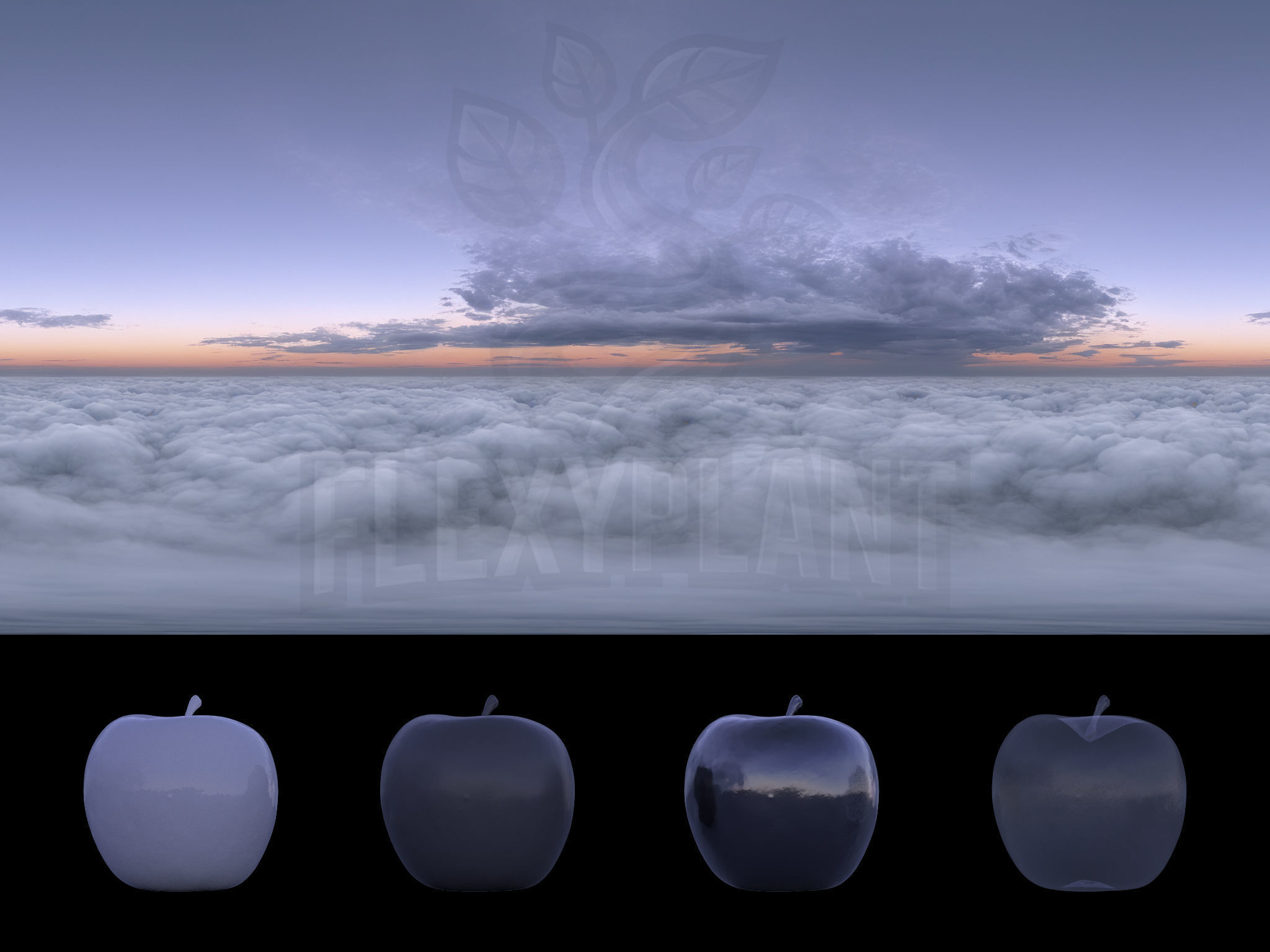 Realistic HDRI 18pcs 12k Sky Cloud Low-poly 3D model_5