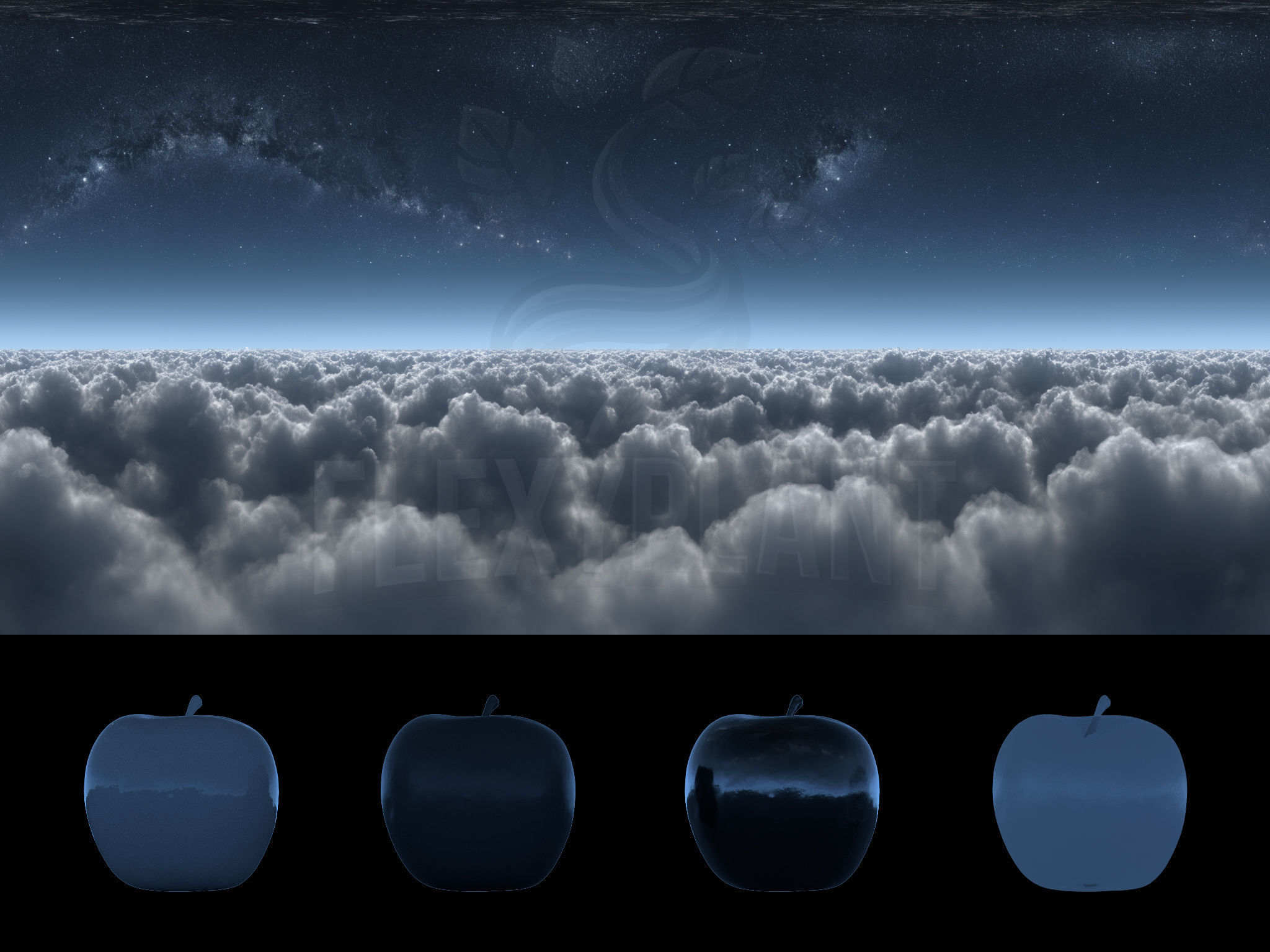 Realistic HDRI 18pcs 12k Sky Cloud Low-poly 3D model_17