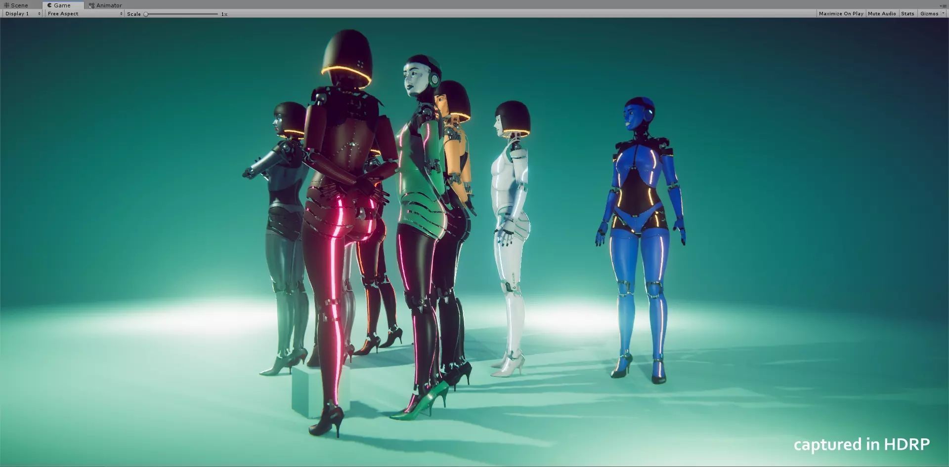 cyberpunk - Cyber Girl Low-poly 3D model_2