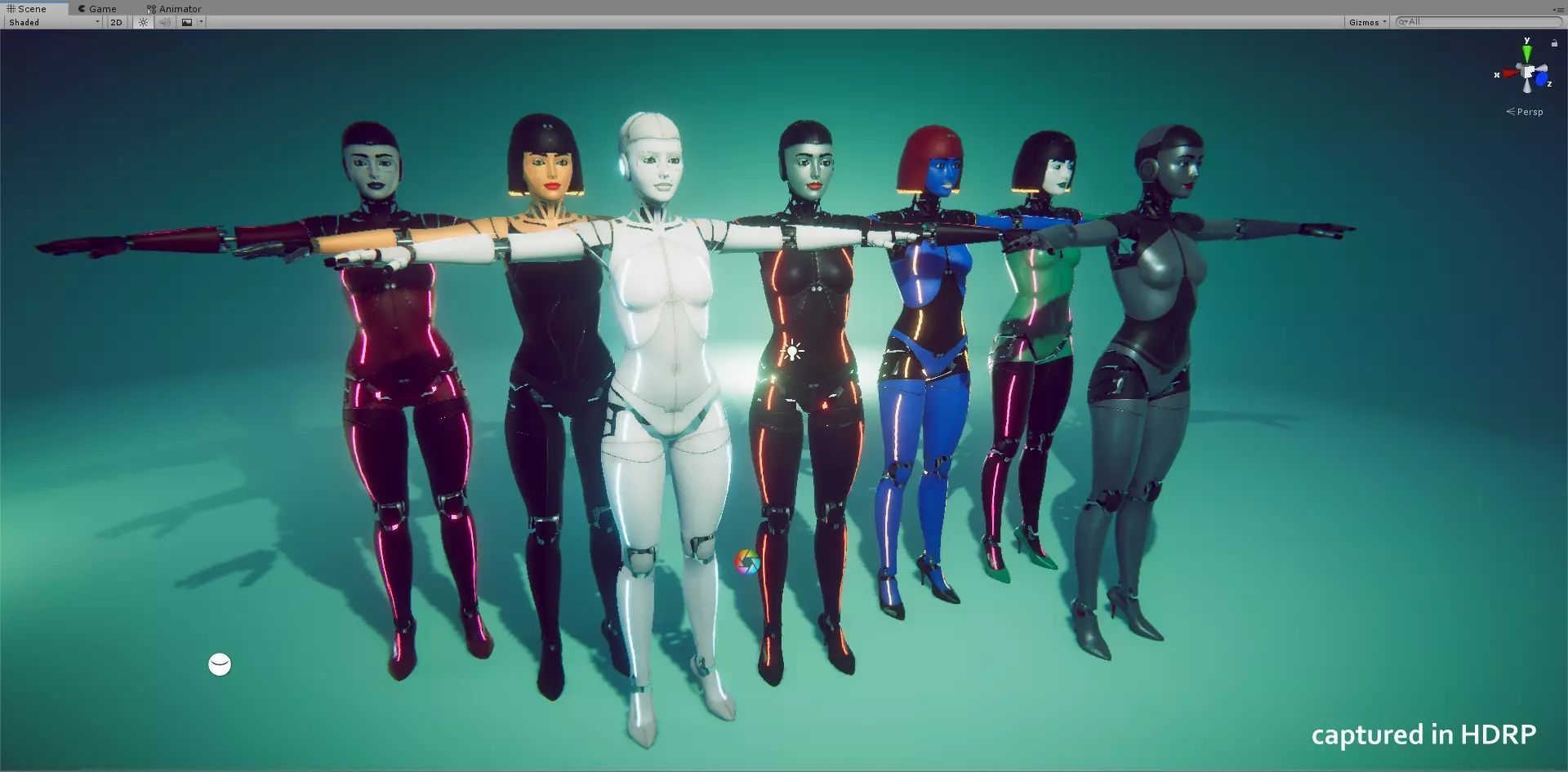 cyberpunk - Cyber Girl Low-poly 3D model_4