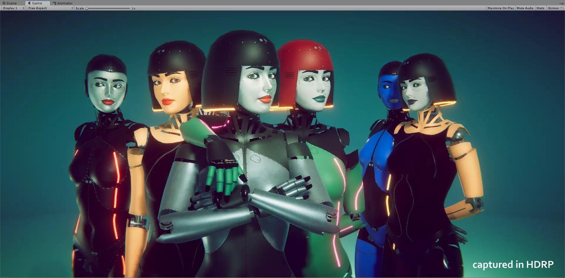 cyberpunk - Cyber Girl Low-poly 3D model_3