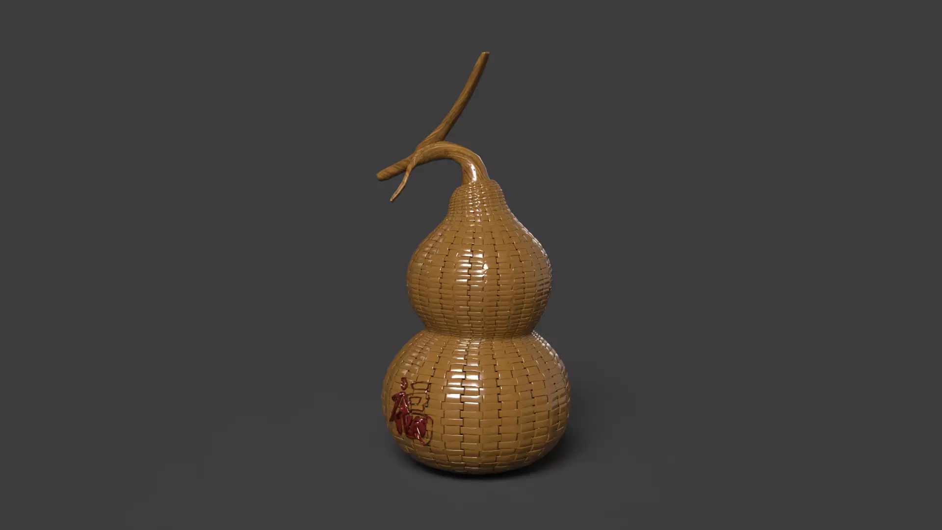 Chinese weaver gourd Low-poly 3D model_0