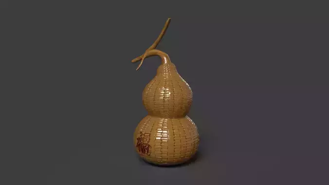 Chinese weaver  gourd  Low-poly 3D model