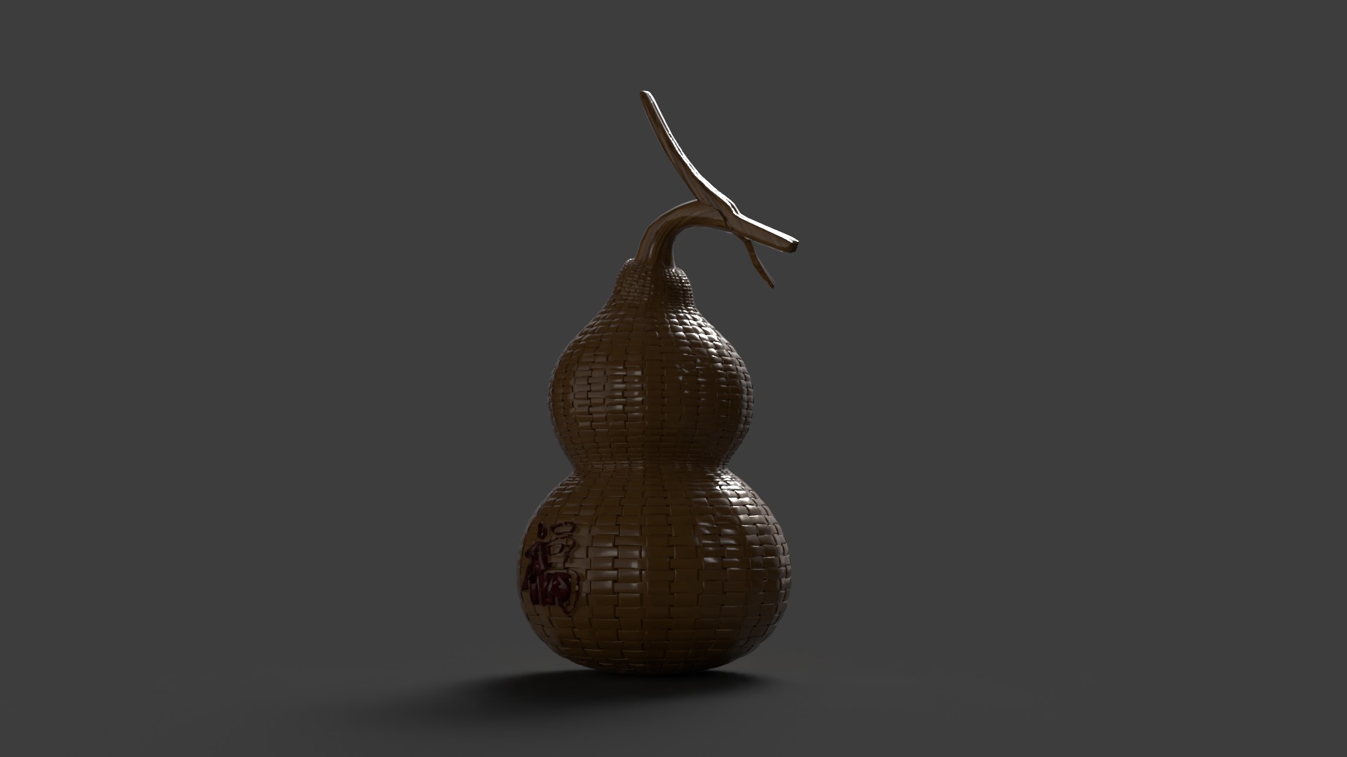 Chinese weaver gourd Low-poly 3D model_4