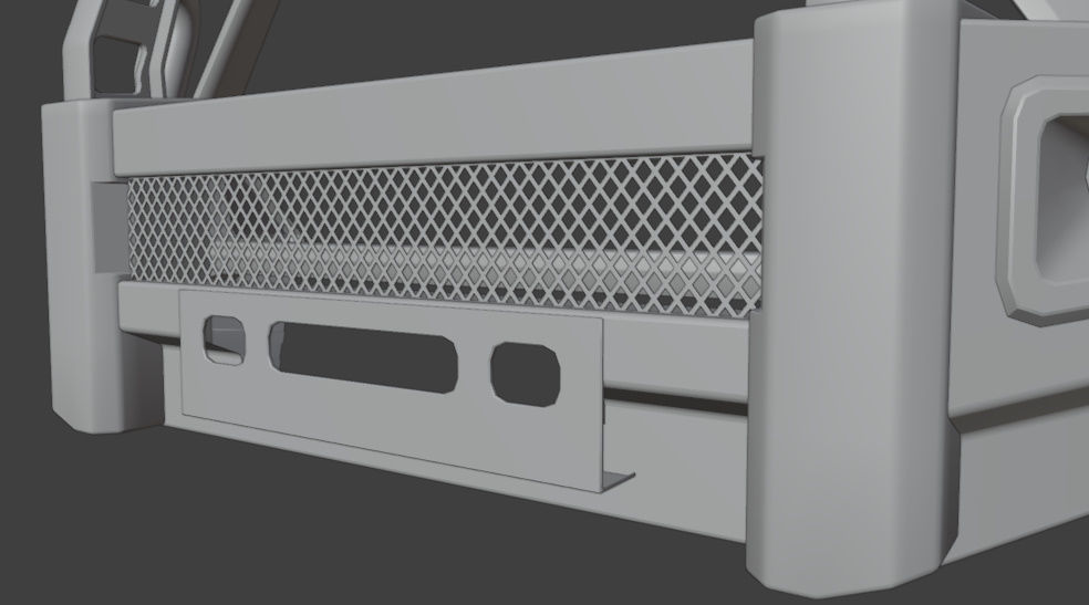 BUMPER CUSTOM FOR TOYOTA HILUX  3D model_10