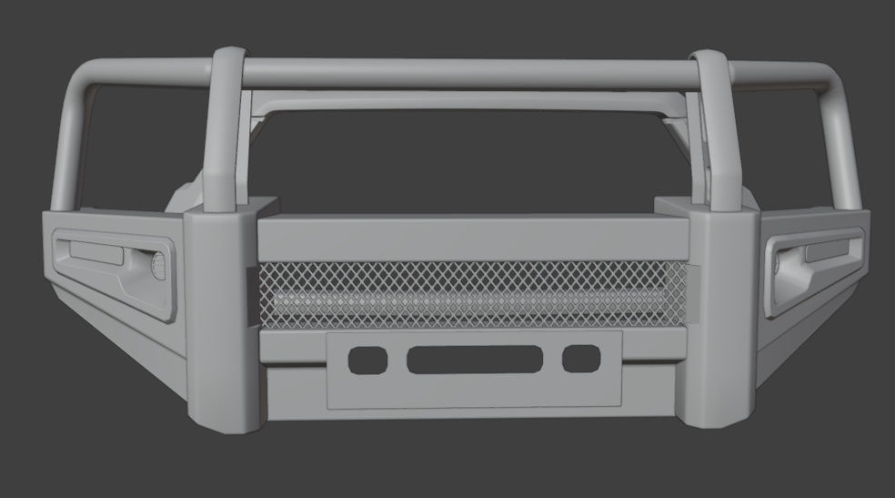 BUMPER CUSTOM FOR TOYOTA HILUX  3D model_5