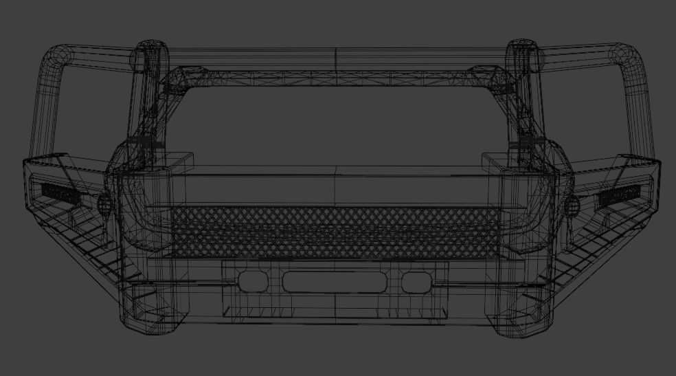 BUMPER CUSTOM FOR TOYOTA HILUX  3D model_11