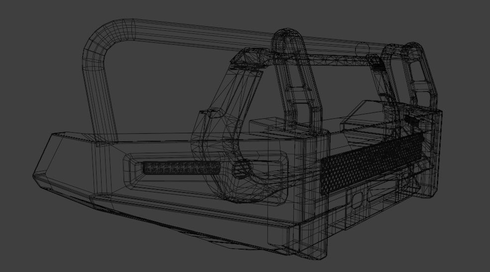 BUMPER CUSTOM FOR TOYOTA HILUX  3D model_12