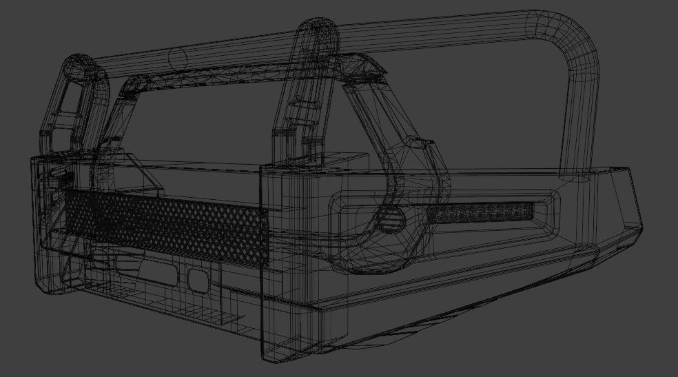 BUMPER CUSTOM FOR TOYOTA HILUX  3D model_15