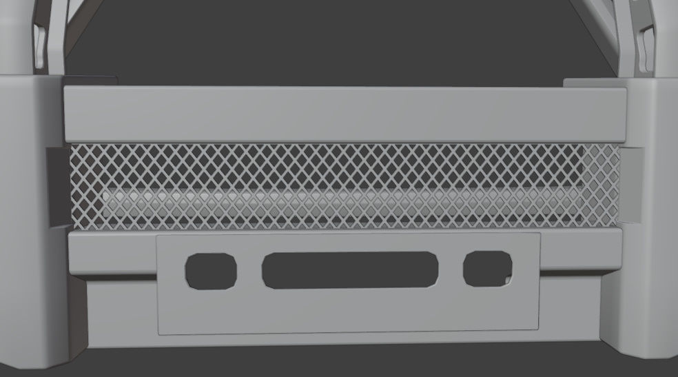 BUMPER CUSTOM FOR TOYOTA HILUX  3D model_8