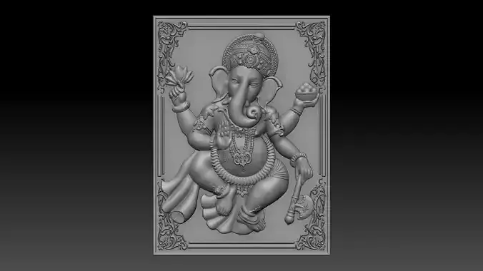 Ganesh ji wall art 3D print model