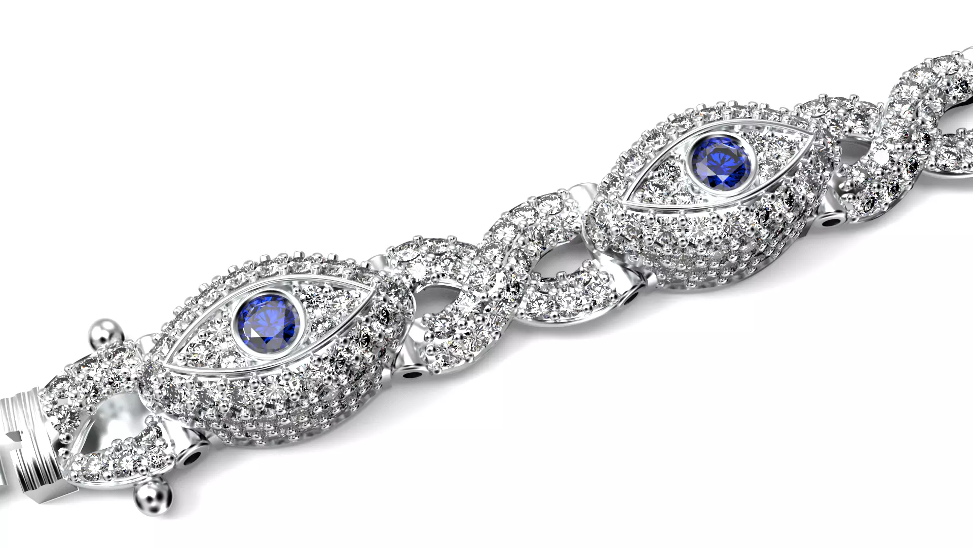 hiphop evil eye chain 3D print model_0