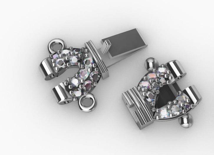 hiphop evil eye chain 3D print model_14