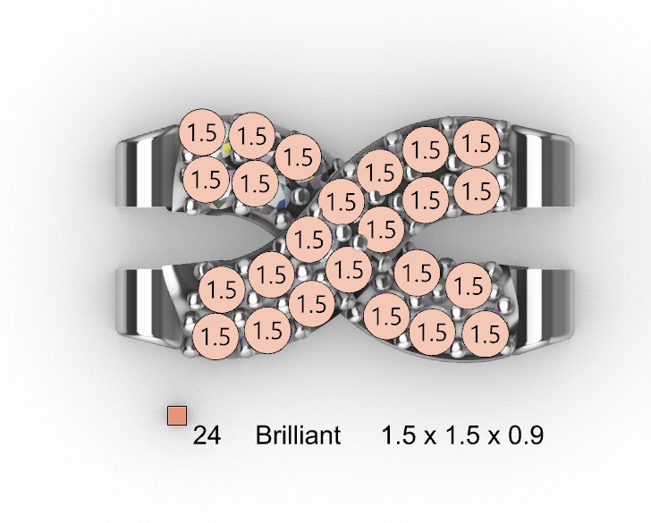 hiphop evil eye chain 3D print model_13