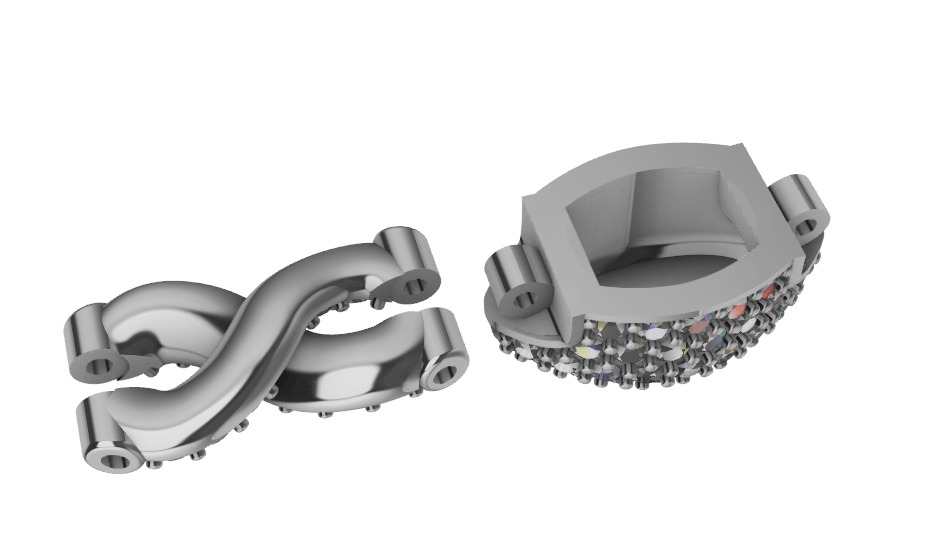 hiphop evil eye chain 3D print model_8