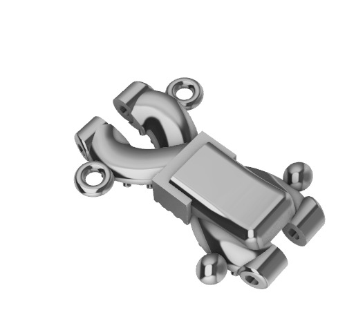 hiphop evil eye chain 3D print model_16