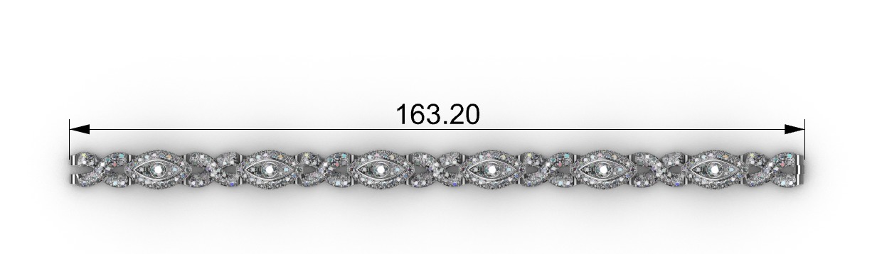 hiphop evil eye chain 3D print model_6