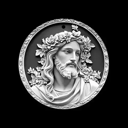 Sacred Jesus Medallion Relief