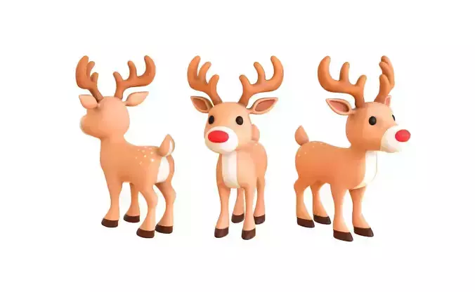 Cartoon Reindeer 5 Cute