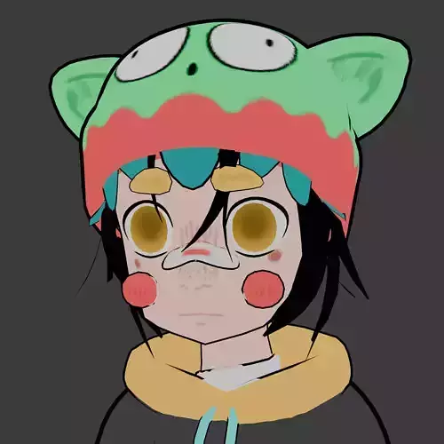 Anime character Free 3D model Free 3D model