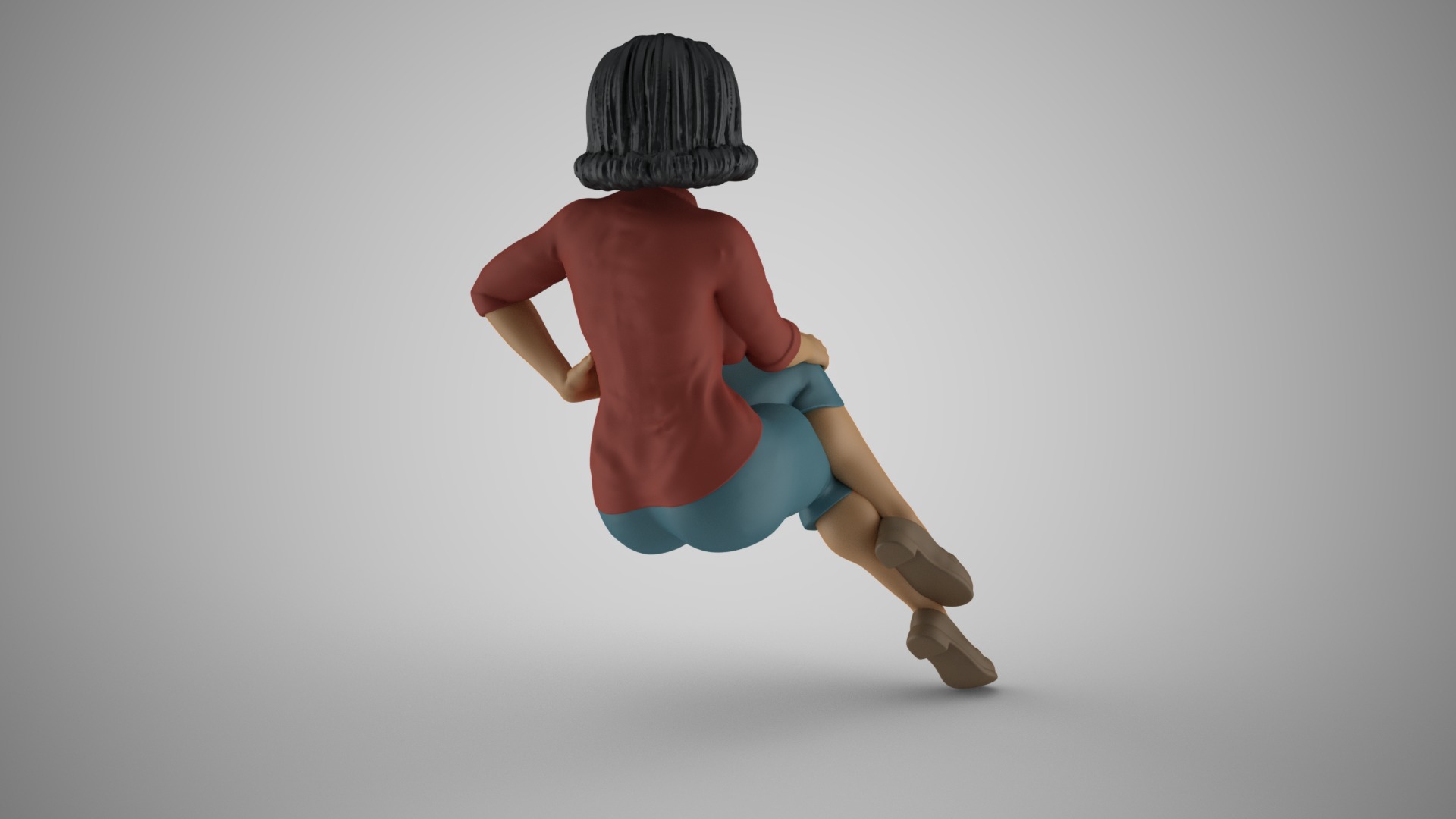 Modern Woman in Past Times 3 3D print model_7