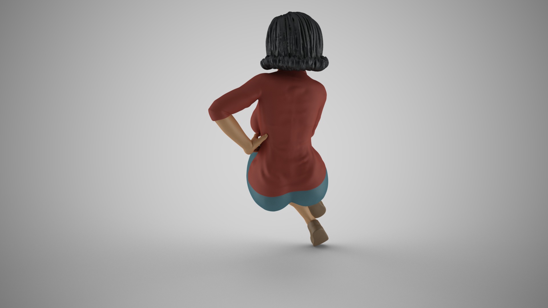 Modern Woman in Past Times 3 3D print model_8