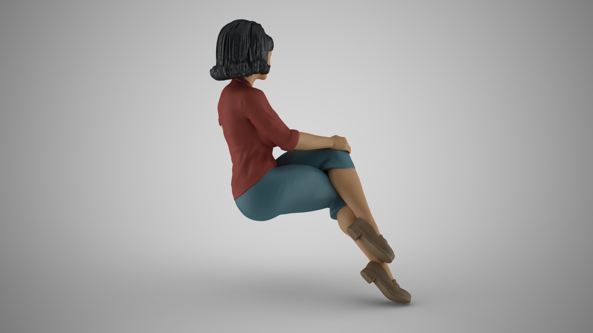 Modern Woman in Past Times 3 3D print model_6