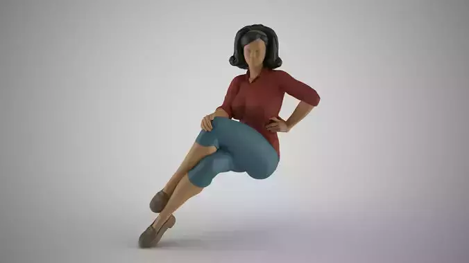 Modern Woman in Past Times 3 3D print model