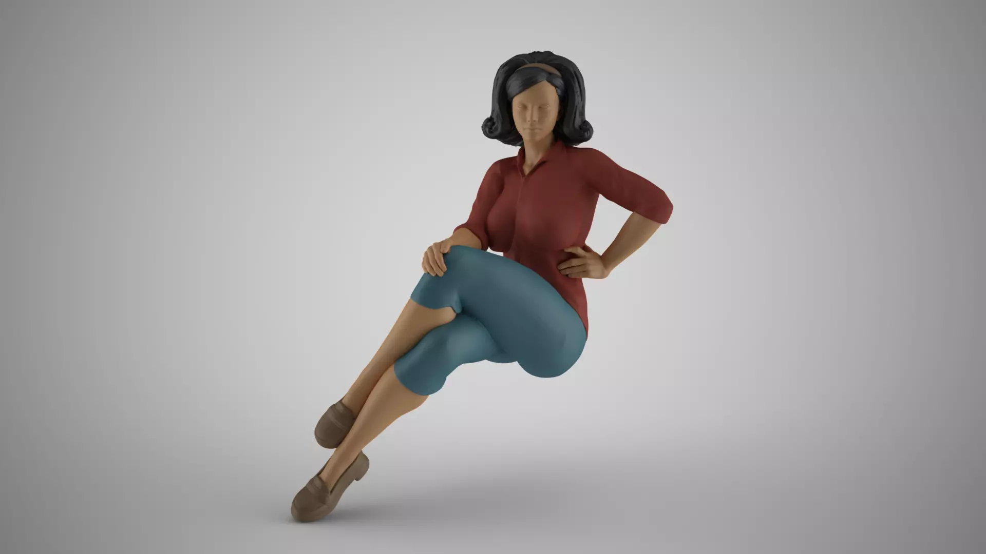 Modern Woman in Past Times 3 3D print model_0
