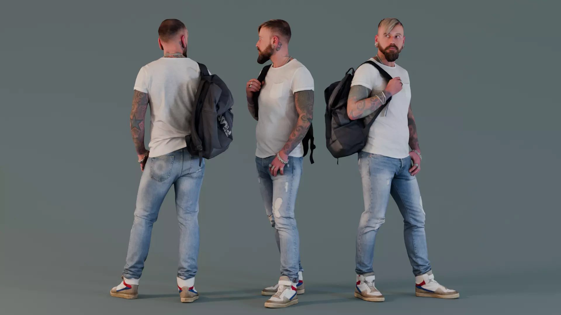 Modern Student 3D model_0