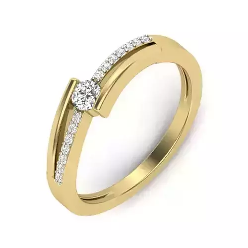 Women Diamond Ring 3dm STL  Render Details - PR-177 DIA