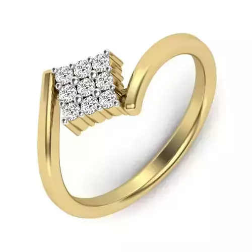 Women Diamond Ring 3dm STL  Render Details - PR-178 DIA