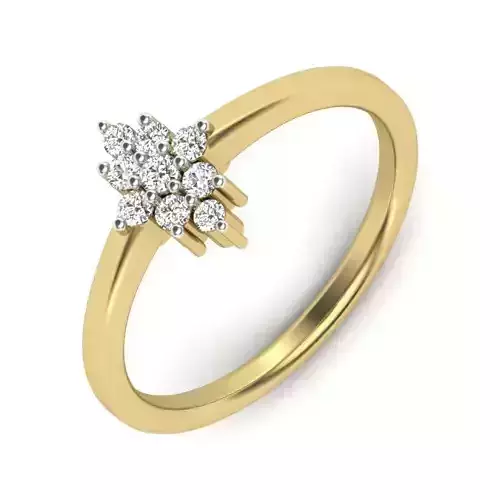 Women Diamond Ring 3dm STL  Render Details - PR-180 DIA