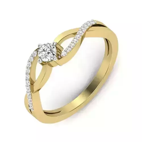 Women Diamond Ring 3dm STL  Render Details - PR-182 DIA