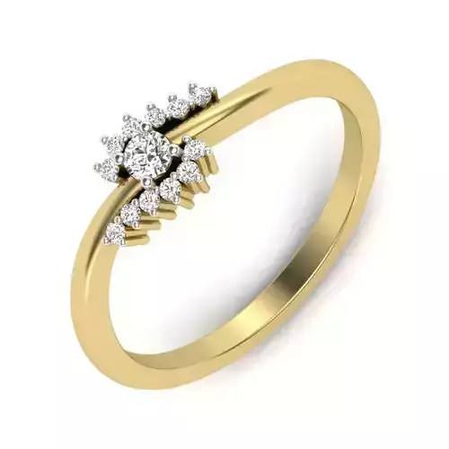 Women Diamond Ring 3dm STL  Render Details - PR-185 DIA