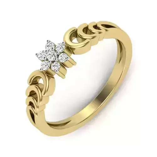 Women Diamond Ring 3dm STL  Render Details - PR-186 DIA
