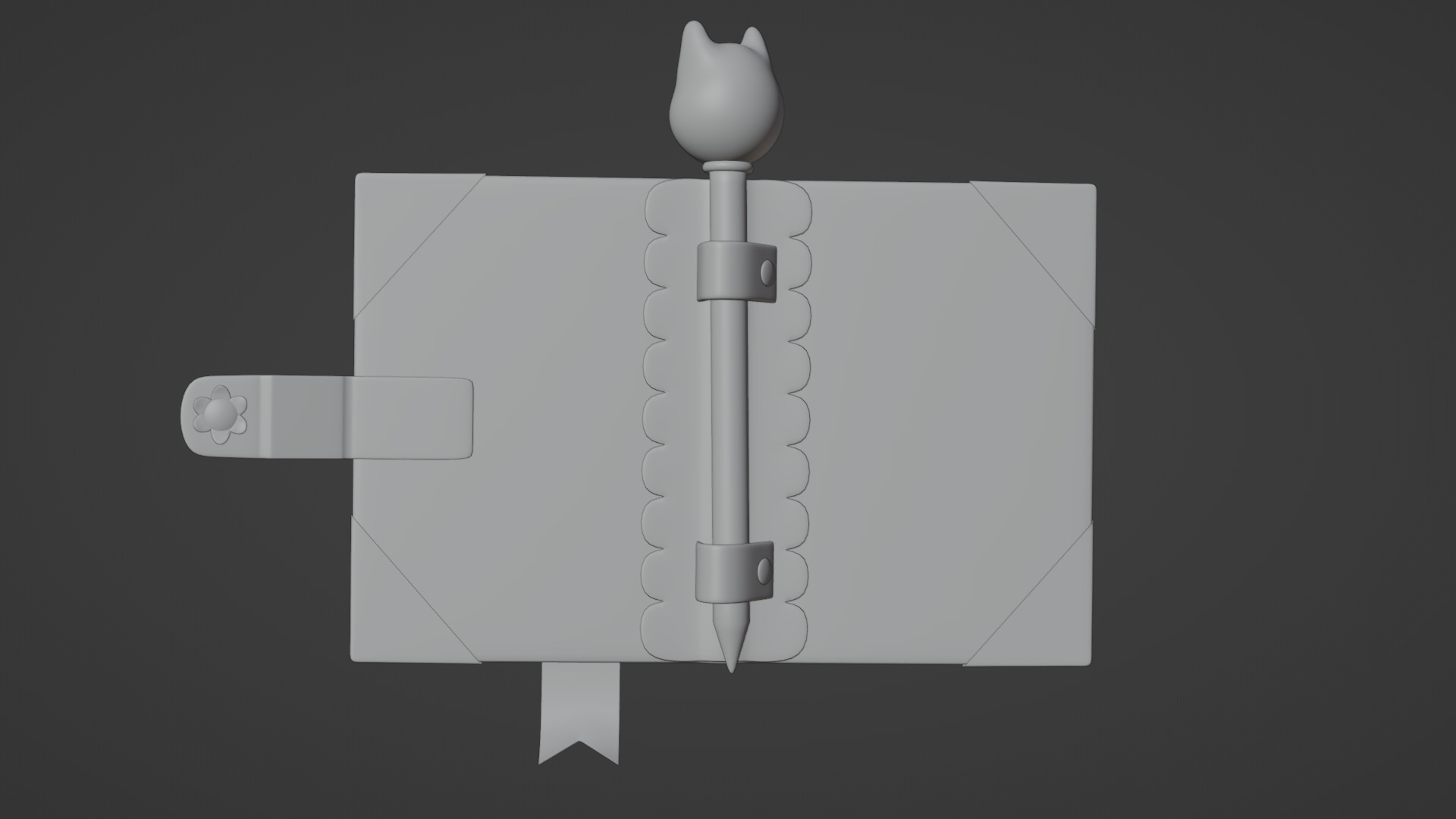 3D Cute Book With Rig 3D model_20