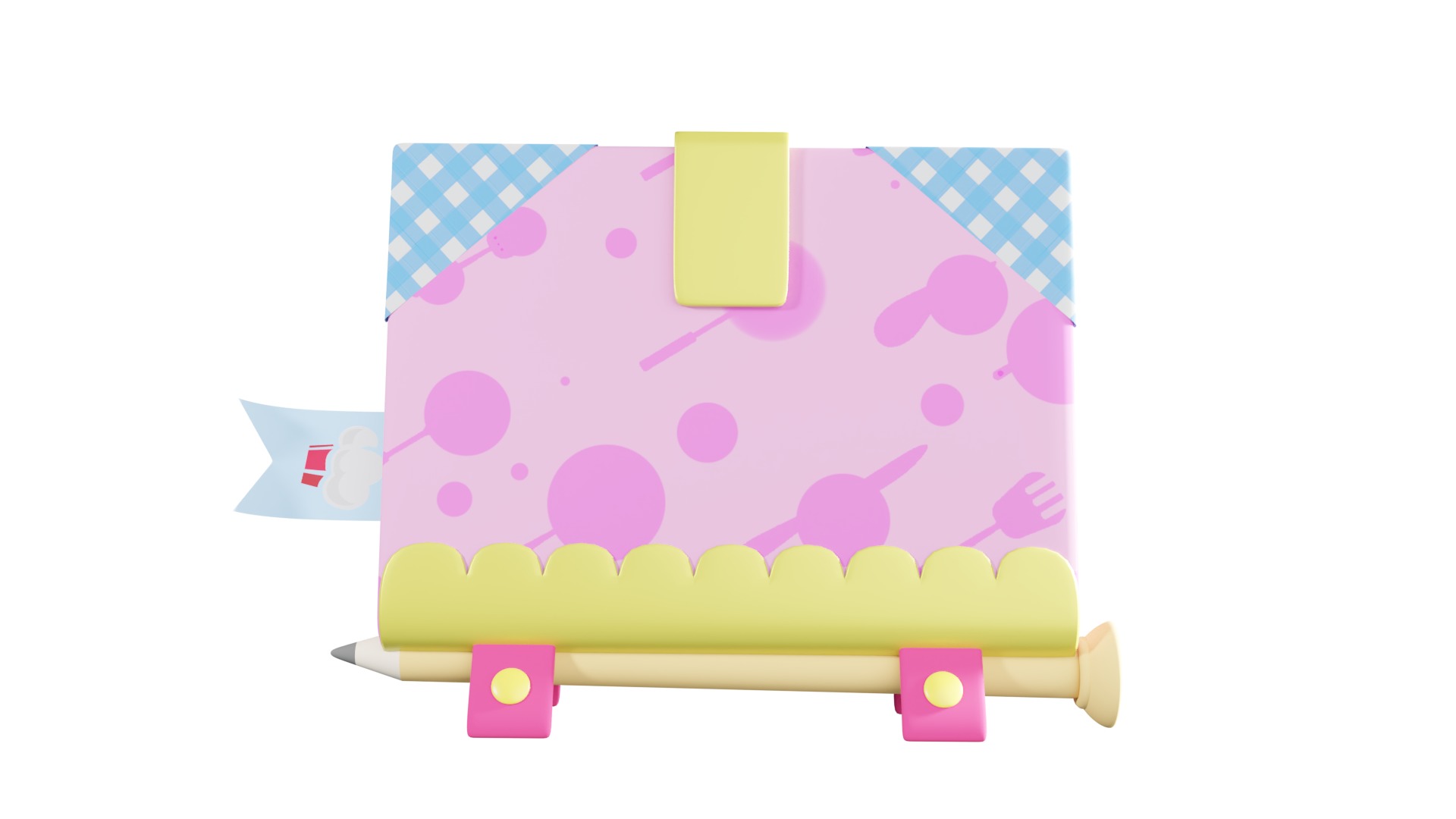 3D Cute Book With Rig 3D model_3