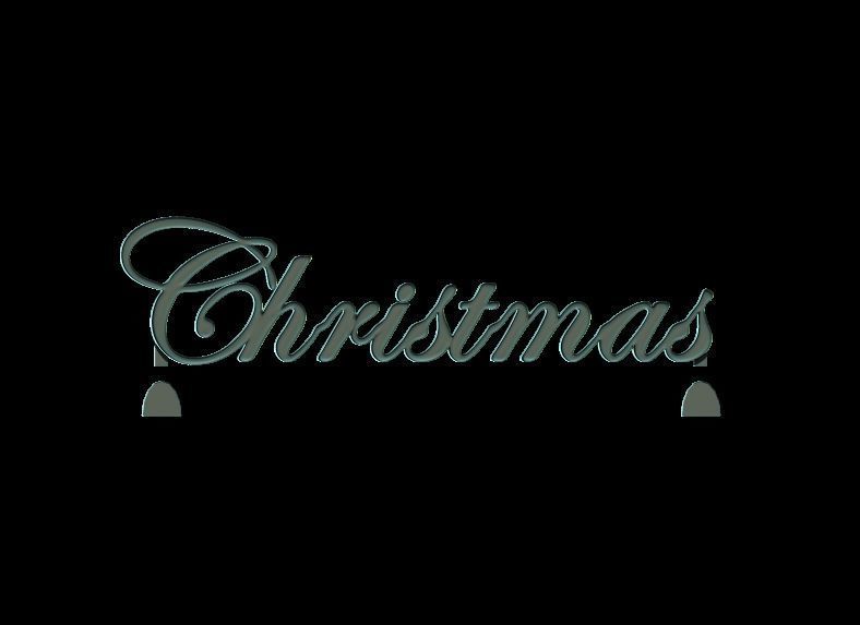 Christmas text showpiece 3D print model_11